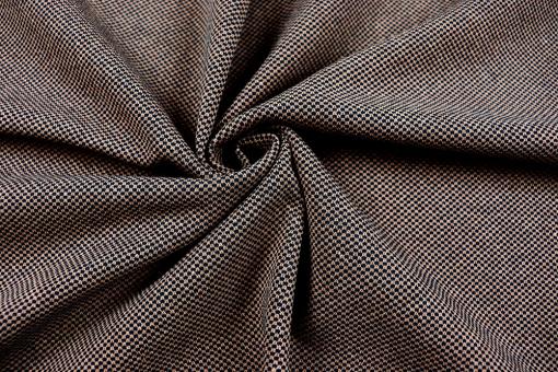 Elastischer Hosenstoff mit braunen Punkten 