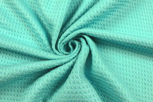 Waffel-Stoff - Aqua 