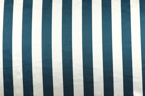 Satin - Midnight Stripes - Weiß/Nachtblau 