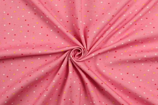 Jersey-Stoff - Pink Dots - B-Ware 