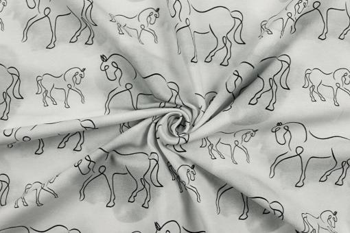 Jersey-Stoff - Pony Lines 