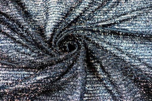 Tüll Lurex - Dunkelblau 