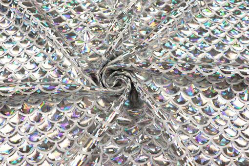 Tanzkleiderstoff - Meerjungfrau - Silber 