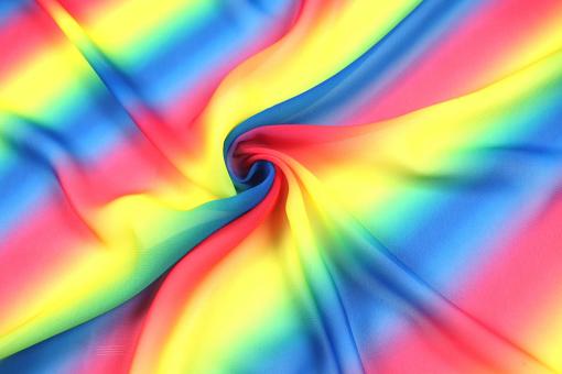 Chiffon-Stoff - Regenbogen 