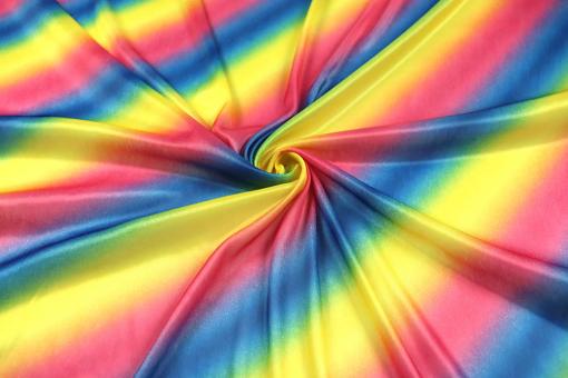 Kostümstoff - Regenbogen - B-Ware 