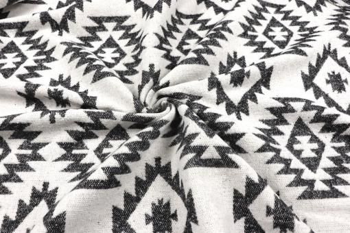 Poncho deluxe - Schwarz/Weiß 