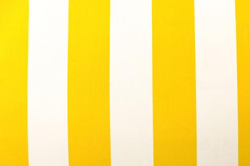 Segeltuch-Stoff mit Streifen - Gelb/Weiß 