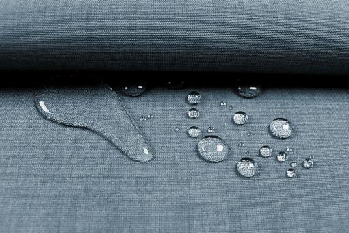 Outdoor-Stoff Uni - Sienna - Stahlgrau 