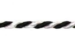 Kordel Bicolor 2 mm - 50 m-Rolle Schwarz