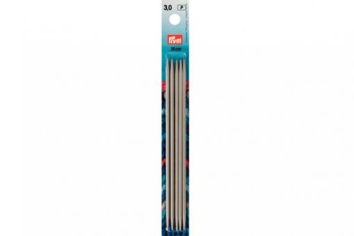 Strumpfstricknadeln Prym 15 cm - 3,0 mm Grau ALU 