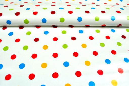 Wachstuchstoff - Bunte Tupfen 