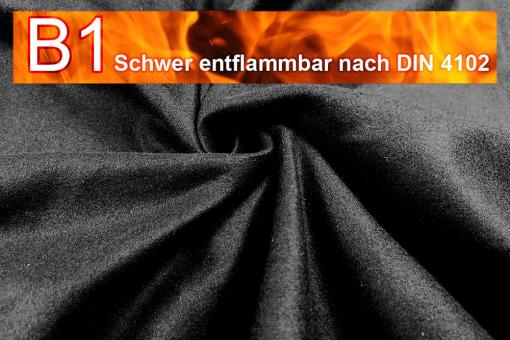 Akustik-Molton - schwer entflammbar - Schwarz 