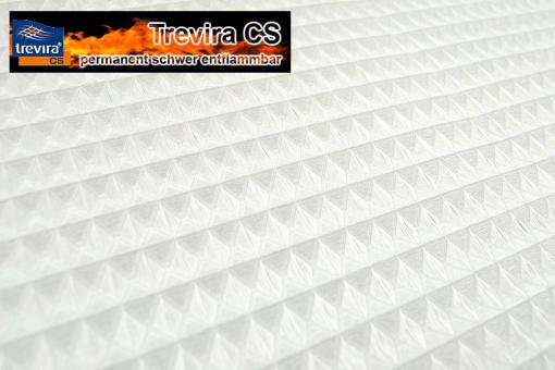 Akustik-Stoff - Trevira CS - permanent schwer entflammbar - Creme/Weiß 
