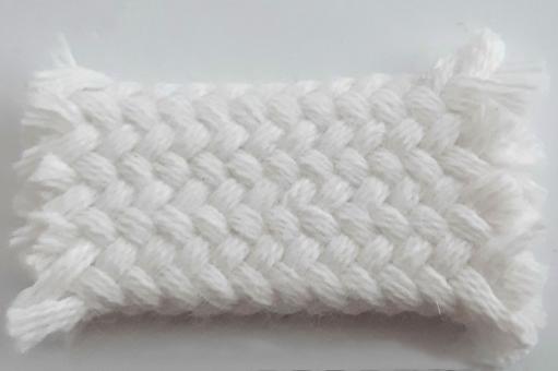 Stuhlbezugs-Gurtband - rund geflochten - Ø 1,7 cm Weiß