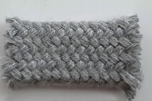 Stuhlbezugs-Gurtband - rund geflochten - Ø 1,7 cm Hellgrau