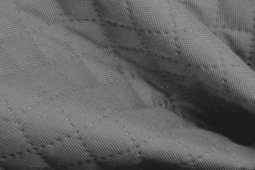 Polyesterstoff - reißfest und wasserabweisend - Rauten-Steppung - Grau 