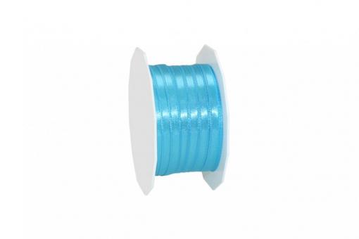 Satinband - 6 mm breit - 25-m-Rolle Türkis
