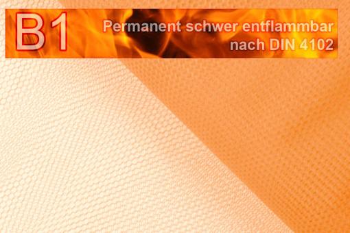 Tüll - permanent schwer entflammbar Goldorange