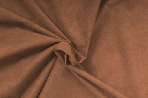 Kunstleder - Velours Mittelbraun