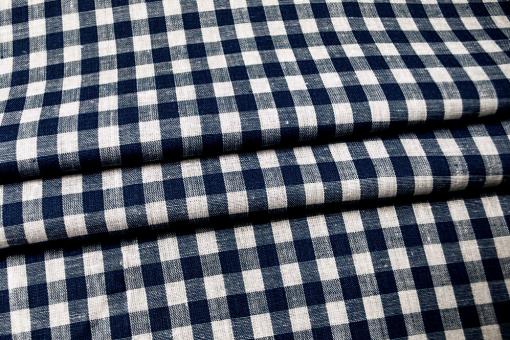 Vichy-Karo aus reiner Baumwolle - Dunkelblau 