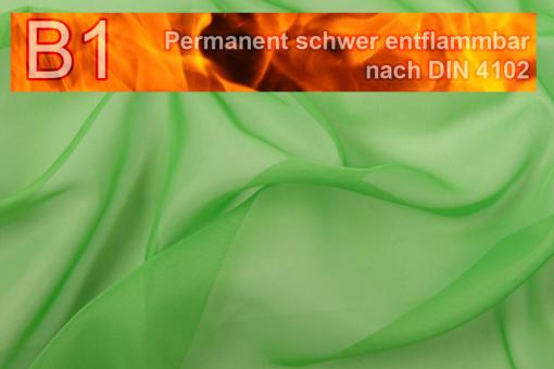 Voile - permanent schwer entflammbar - 300 cm Grün