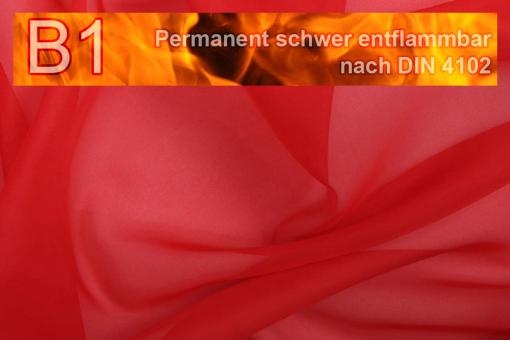 Voile - permanent schwer entflammbar - 300 cm Rot