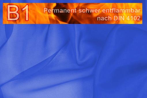 Voile - permanent schwer entflammbar - 300 cm Royal