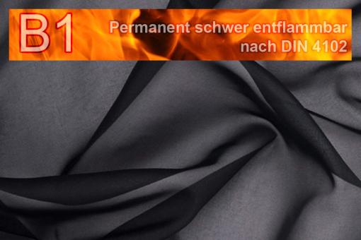 Voile - permanent schwer entflammbar - 300 cm Schwarz