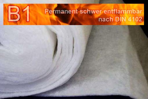 Volumen-Wattevlies 1 cm - permanent schwer entflammbar 