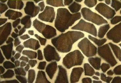 Veloursfell Tiermotive 3 mm hoch Giraffe