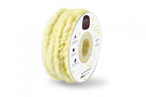 Wollkordel auf Spule - 10 mm - 7 Meter Rolle Gelb