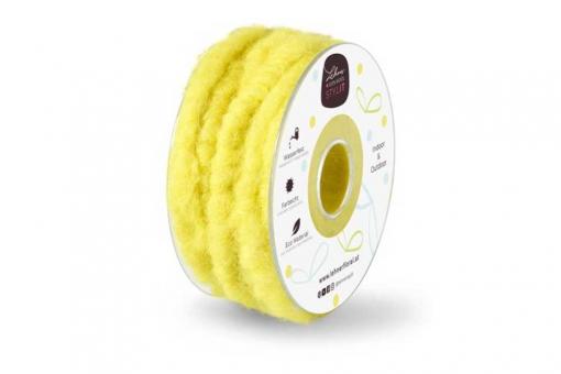 Wollkordel auf Spule - 10 mm - 7 Meter Rolle Knallgelb