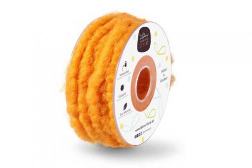 Wollkordel auf Spule - 10 mm - 7 Meter Rolle Orange