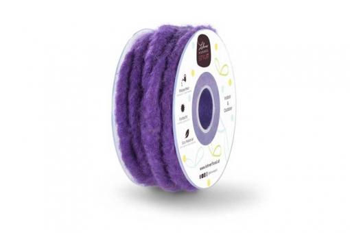 Wollkordel auf Spule - 10 mm - 7 Meter Rolle Lila