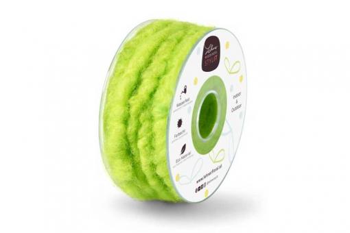 Wollkordel auf Spule - 10 mm - 7 Meter Rolle Grün intensiv
