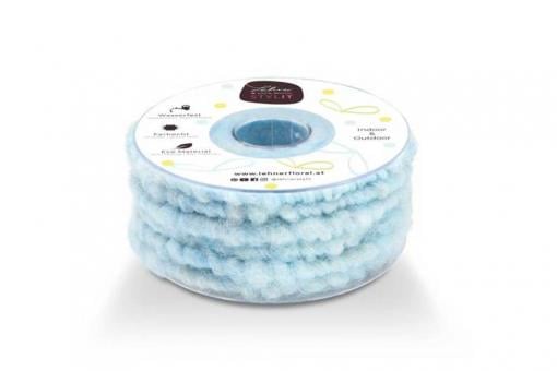 Wollkordel auf Spule - 10 mm - 7 Meter Rolle Hellblau