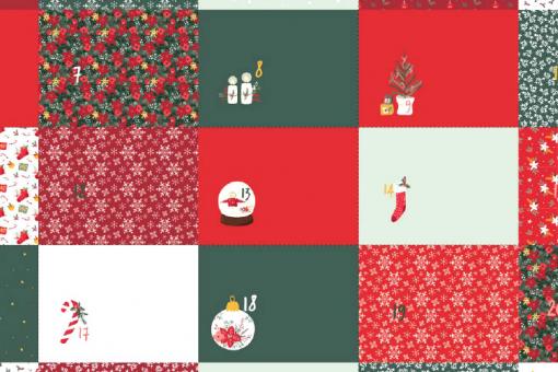 Popeline-Baumwollstoff - DIY-Adventskalender 