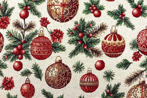 Glitzer Gobelin - Weihnachtskugeln 