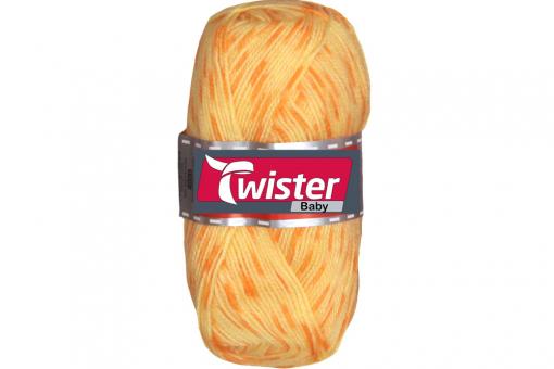 Babywolle Twister - 50 g Gelb Multi