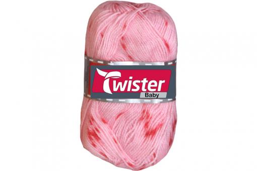 Babywolle Twister - 50 g Rosé Multi
