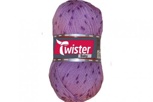 Babywolle Twister - 50 g Flieder Multi
