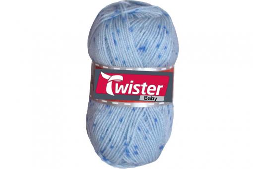 Babywolle Twister - 50 g Blau Multi