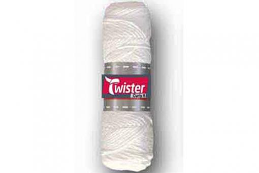 Topflappen-Garn Twister - 50 g - Uni Weiß