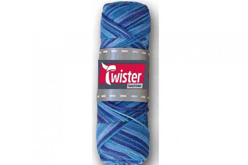 Topflappen-Garn Twister - 50 g - Bunt Blau-Töne