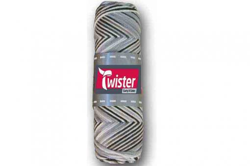 Topflappen-Garn Twister - 50 g - Bunt Grau-Töne