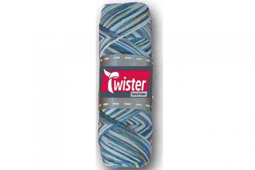 Topflappen-Garn Twister - 50 g - Bunt Grau-Blau-Töne