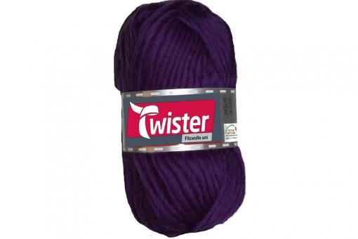 Filzwolle Twister - 50 g - Uni Aubergine