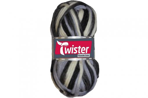 Filzwolle Twister - 50 g - Bunt Granit