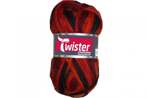 Filzwolle Twister - 50 g - Bunt Lava