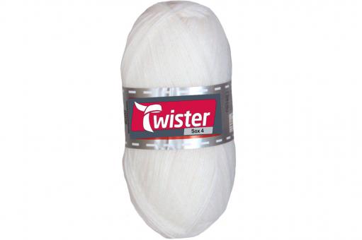 Sockenwolle Twister - 100 g - Uni Weiß